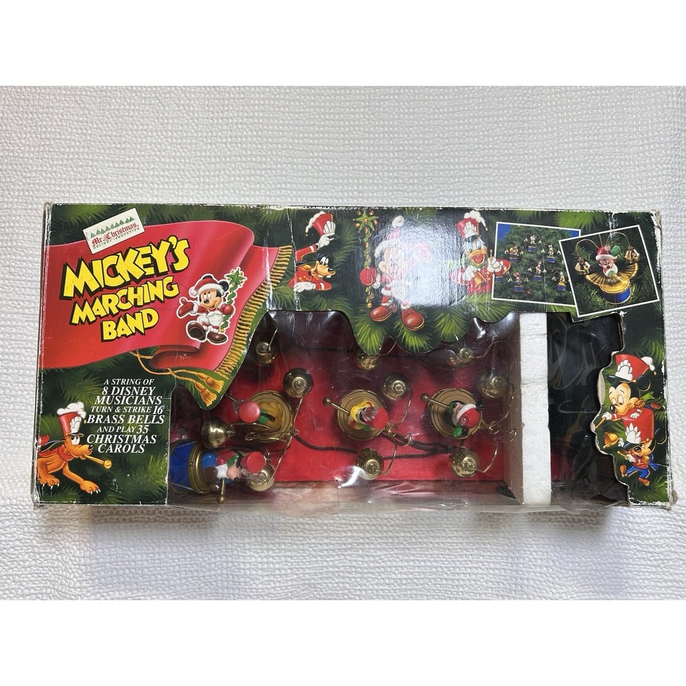 Vintage 1992 Mr Christmas Disney Mickey's Marching Band 35 Carols Works